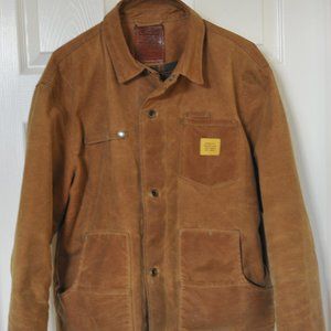 Bradley Mountain blanket-lined waxed cotton jacket size large L Made in USA
